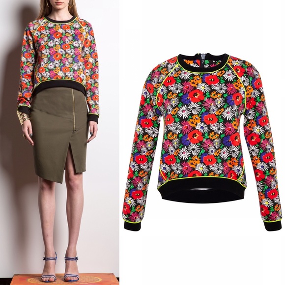 Veronica Beard Tops - • Veronica Beard •Hothouse Floral Scuba Sweatshirt